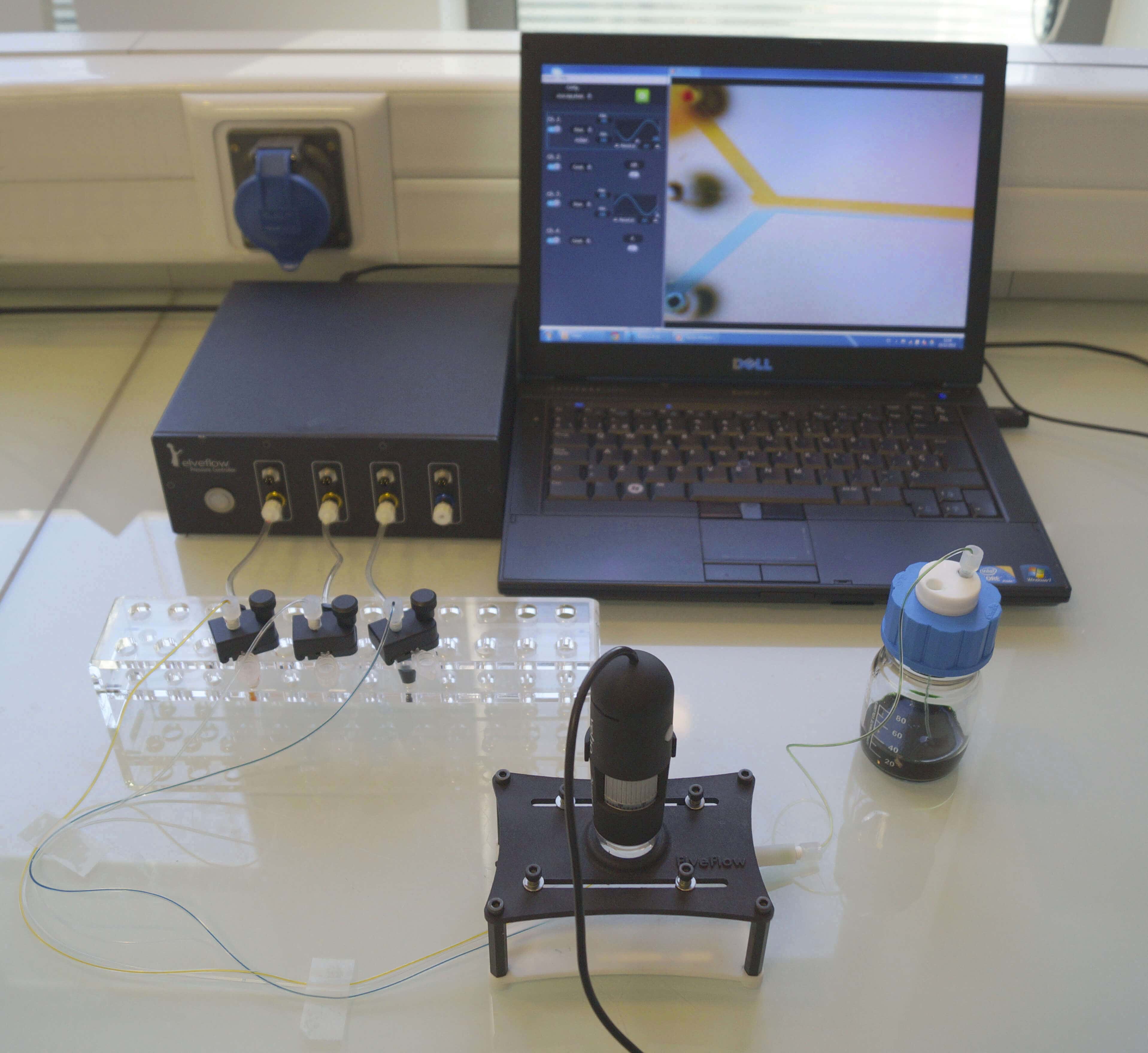 Microfluidic cardiac cell culture model setup