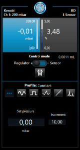 OB1 MK3+ pressure controler software interface