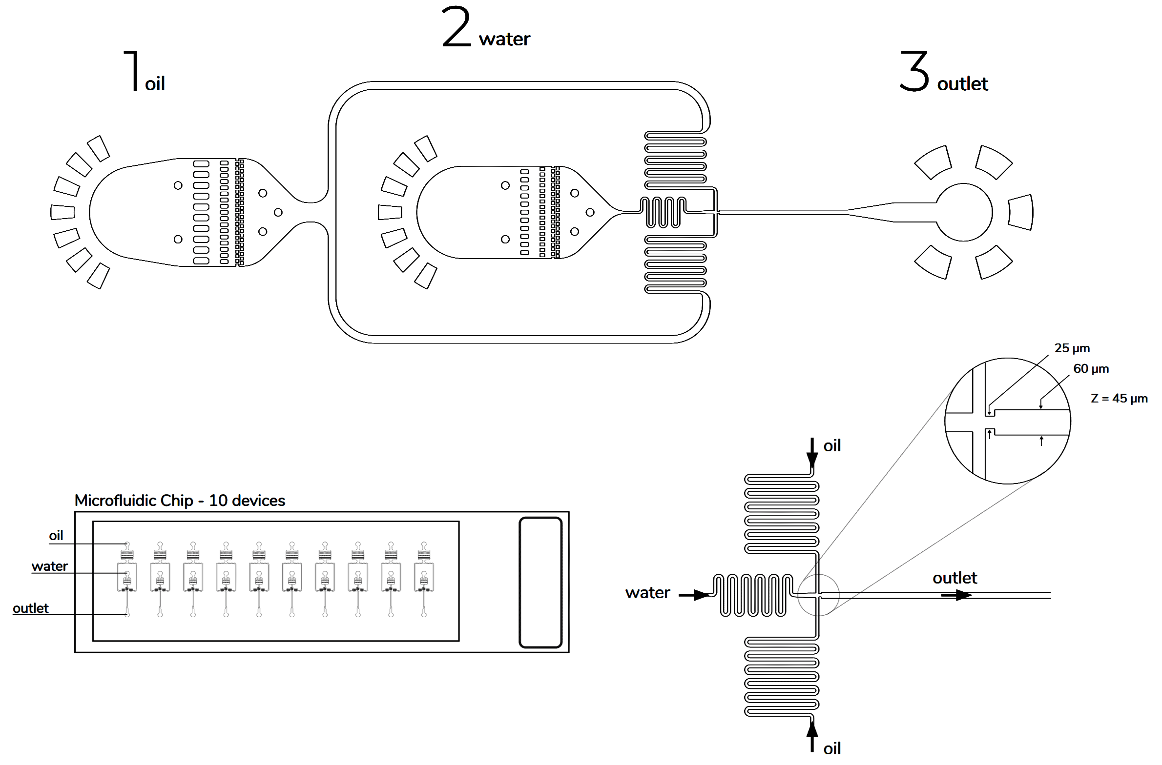 Droplet genomics single cell encapsulation drawing