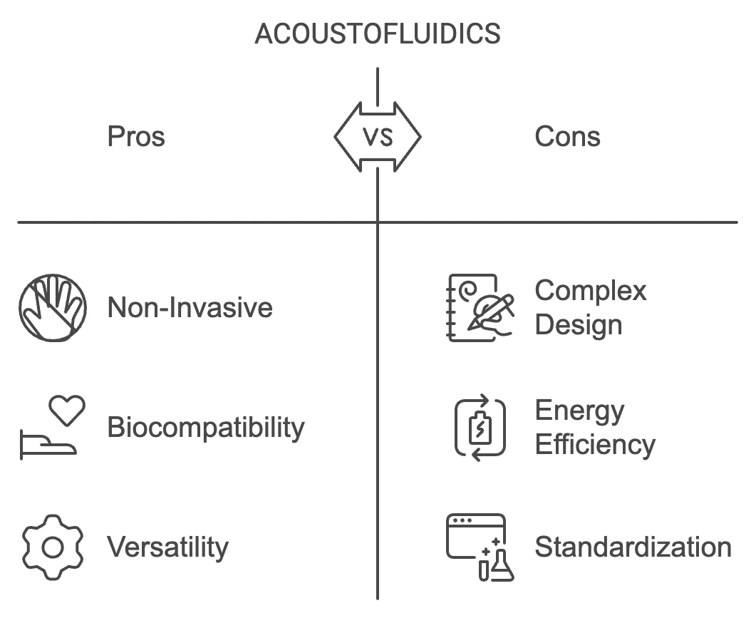 Acoustofluidics pros and cons