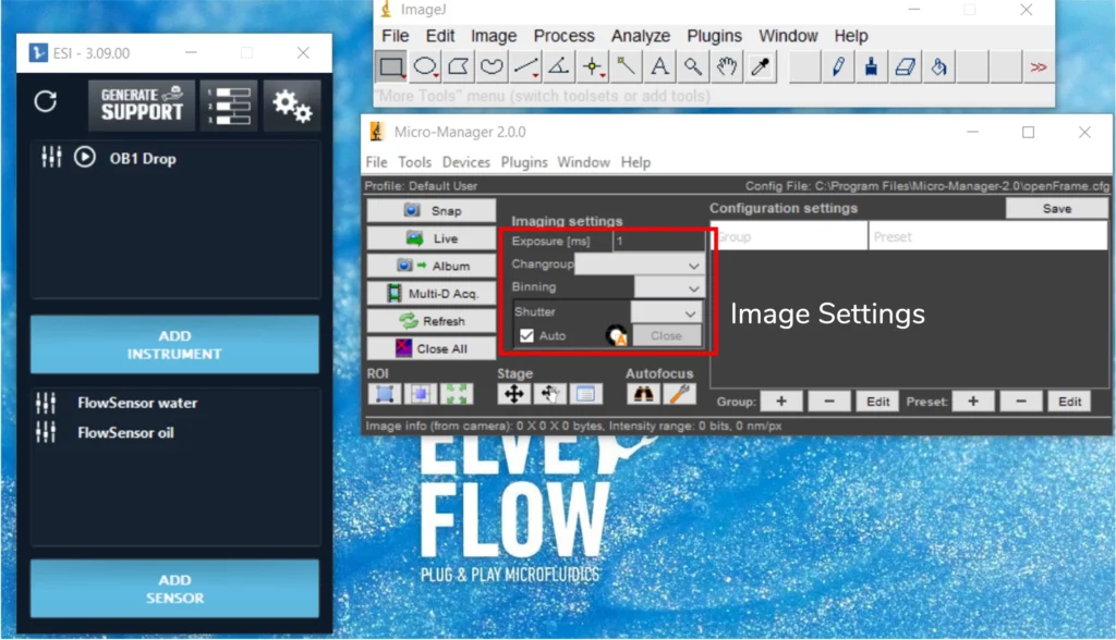 ESI elvflow micromanager