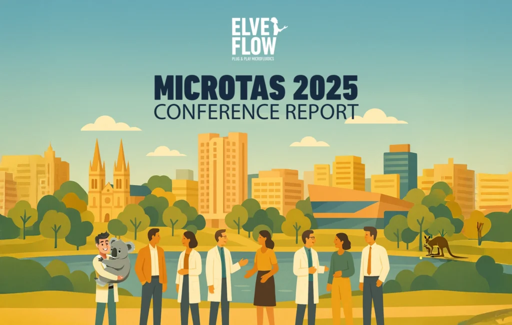 Microtas 2025 conference report with elveflow ilustration